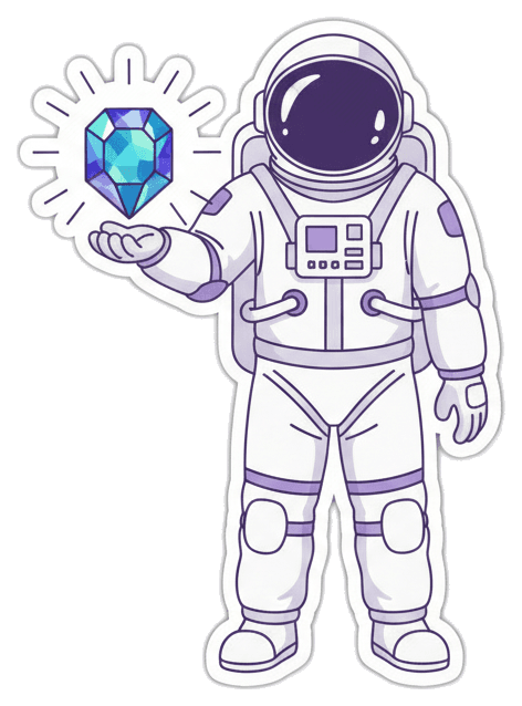 Astronauta Duodi con la gema
